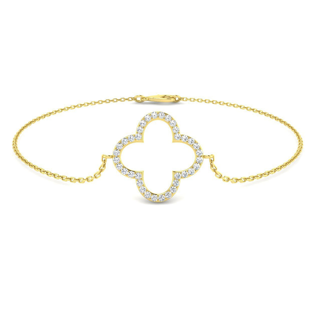 Pave Diamond Jewelry, Diamond Charm Bracelet, Gold Chain Bracelet