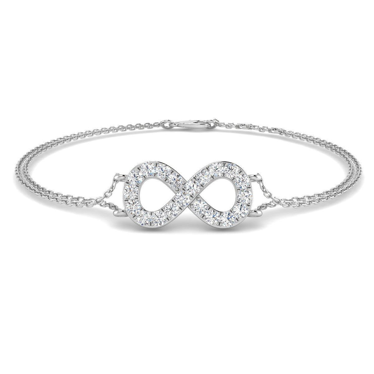 Lab Grown Diamond, Infinity Bracelet, Platinum Jewellery, Pave Diamond,
