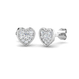 Boucles d'oreilles halo en or 9K/18K avec diamants naturels/de laboratoire de 0,25 carat.