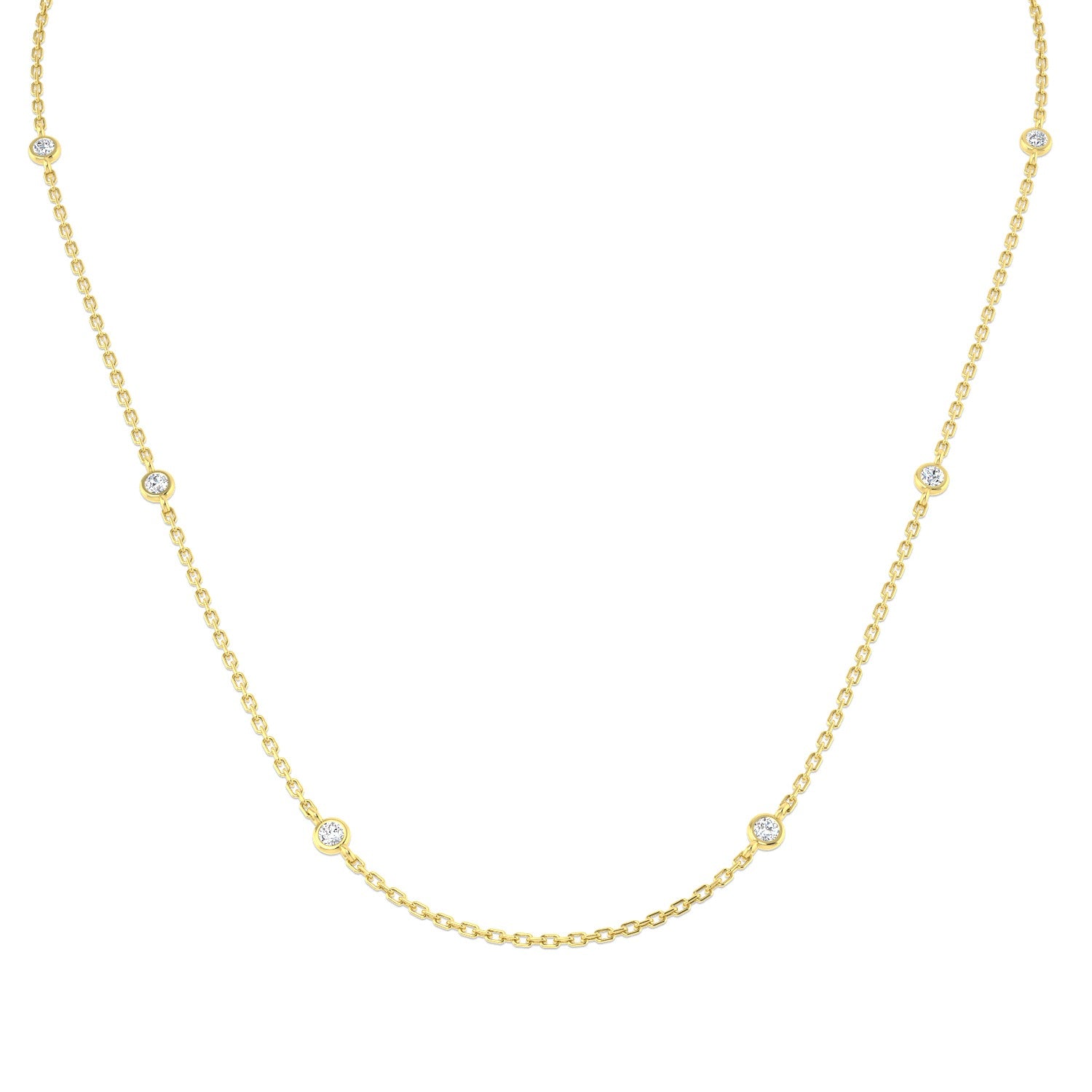 9ct Yellow Gold 0.89ct Lab Grown Diamond Spectacle Necklace