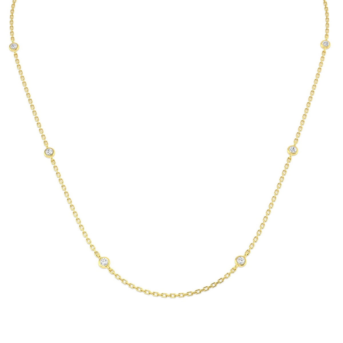 9ct Yellow Gold 0.32ct Lab Grown Diamond Spectacle Necklace