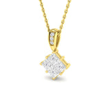 Square Diamond Pendant 0.5ct Gold – Without Chain