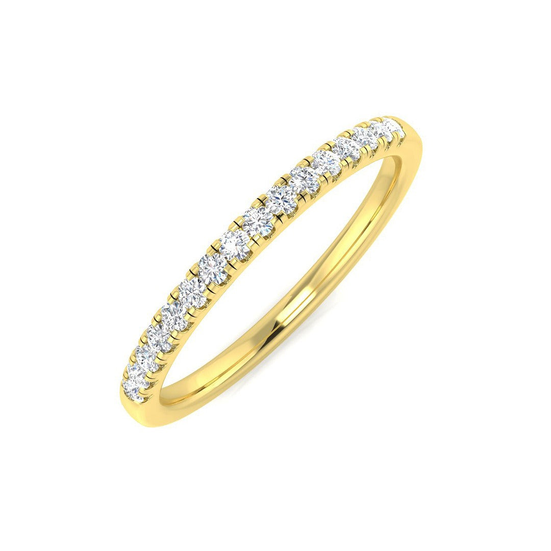 0.14Ct Lab Grown Diamond Ring in 18k Yellow Gold | Ring Size - M