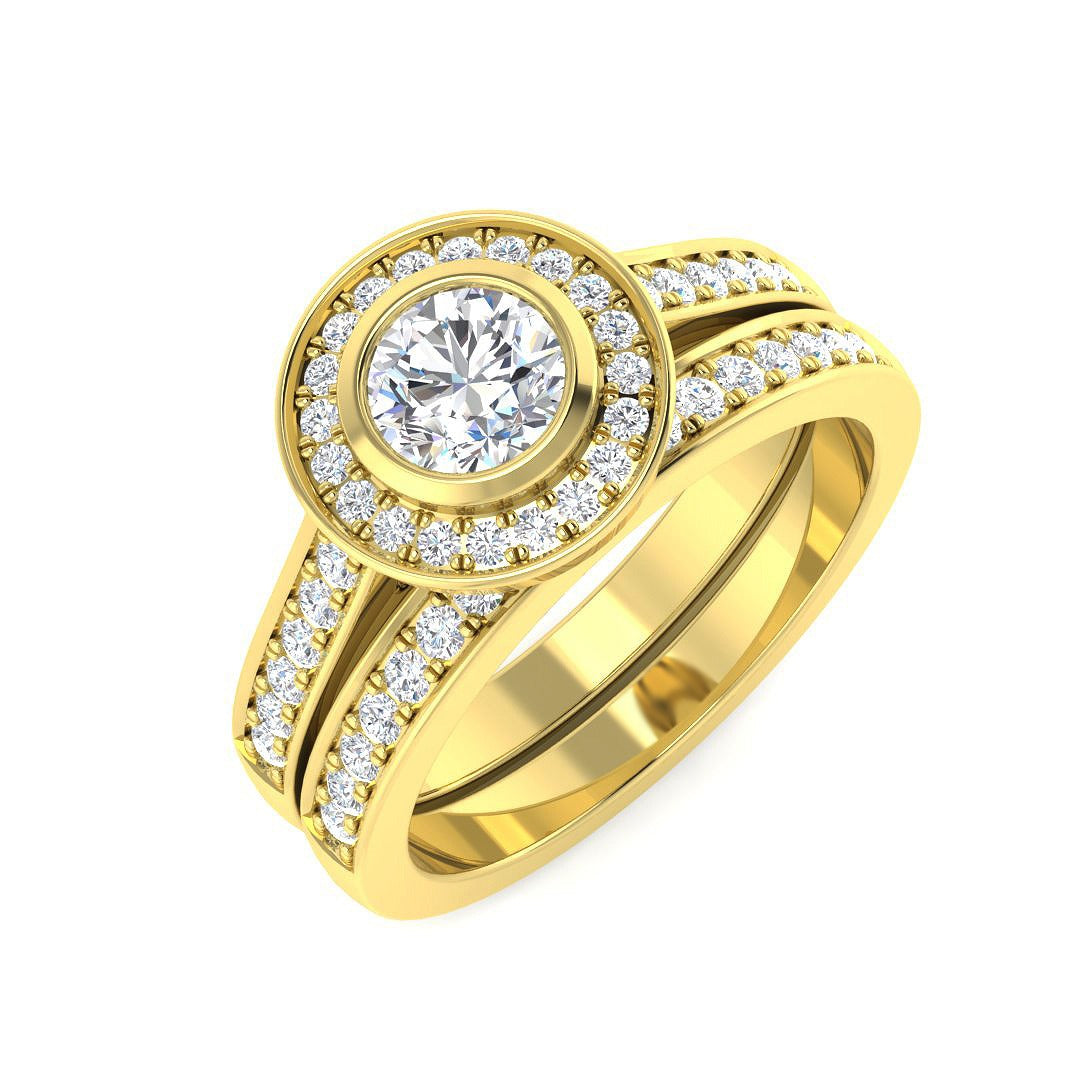 Diamond Whitehass Engagement Ring | 1ct | Hallmarked Gold & Platinum