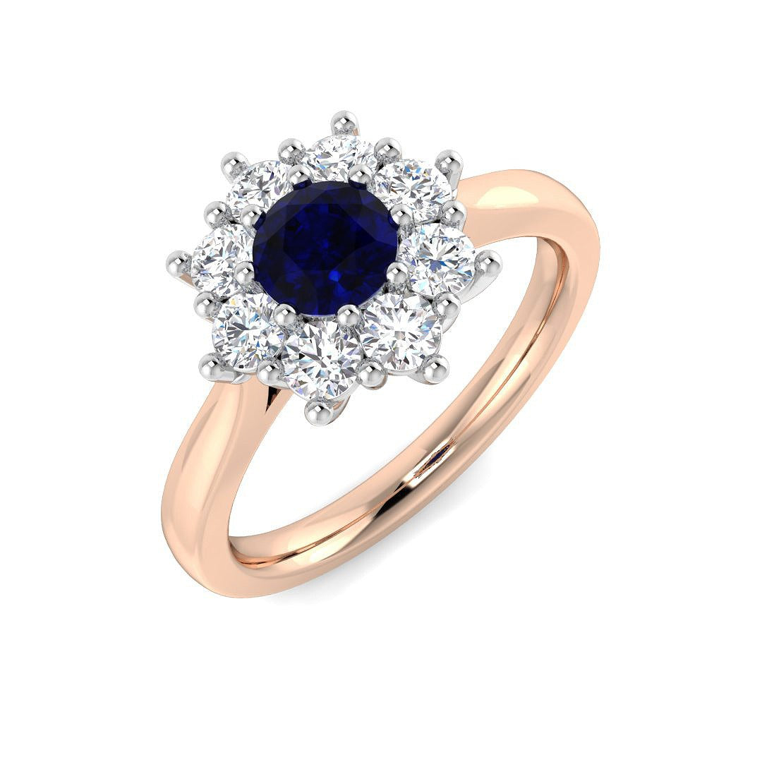 Sapphire Cluster Ring