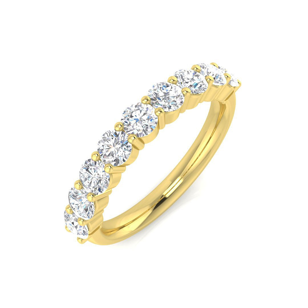 0.98Ct Lab Grown Diamond Ring in 18k Yellow Gold | Ring Size - M