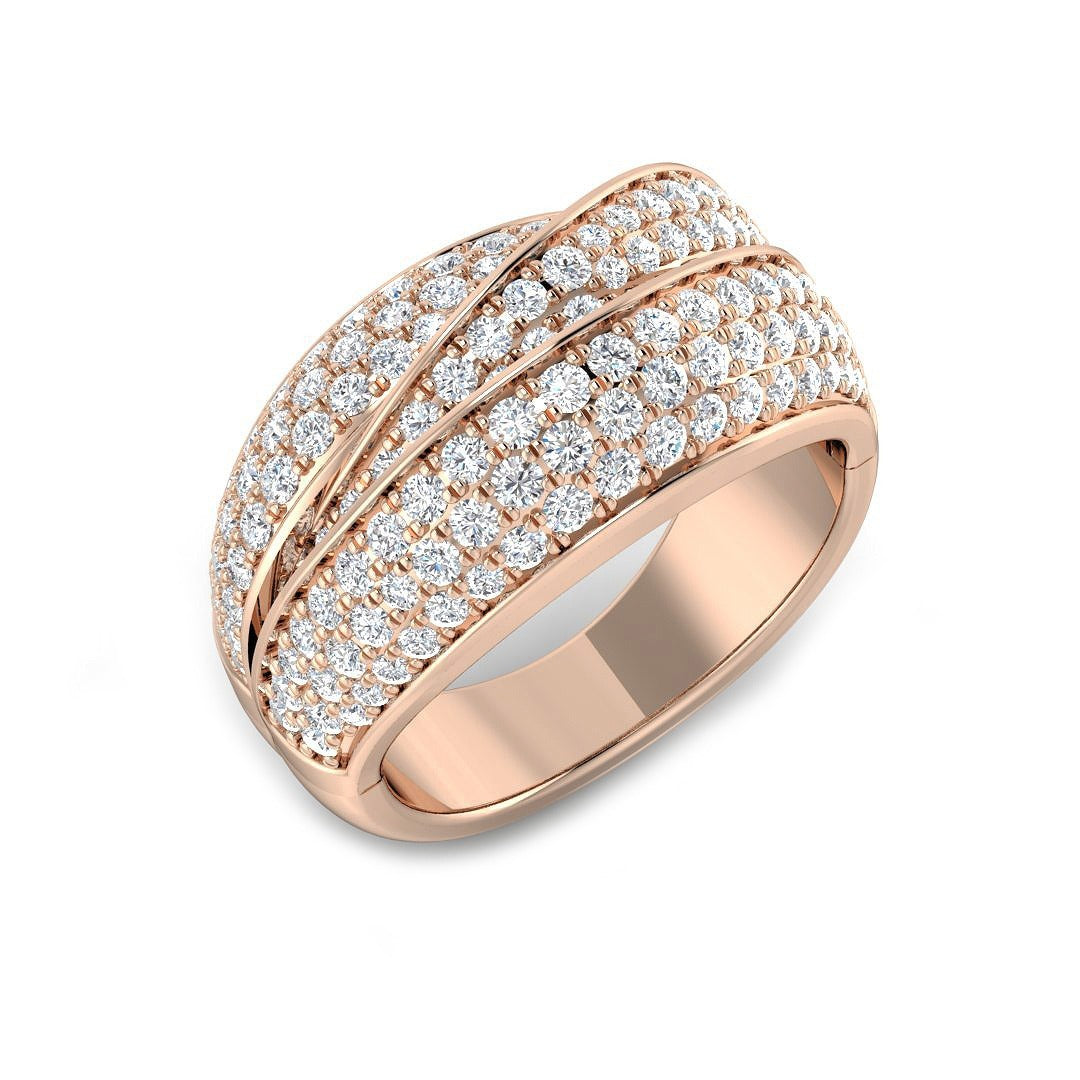 Diamond Hamiston Pave Ring | ct | Hallmarked Gold & Platinum