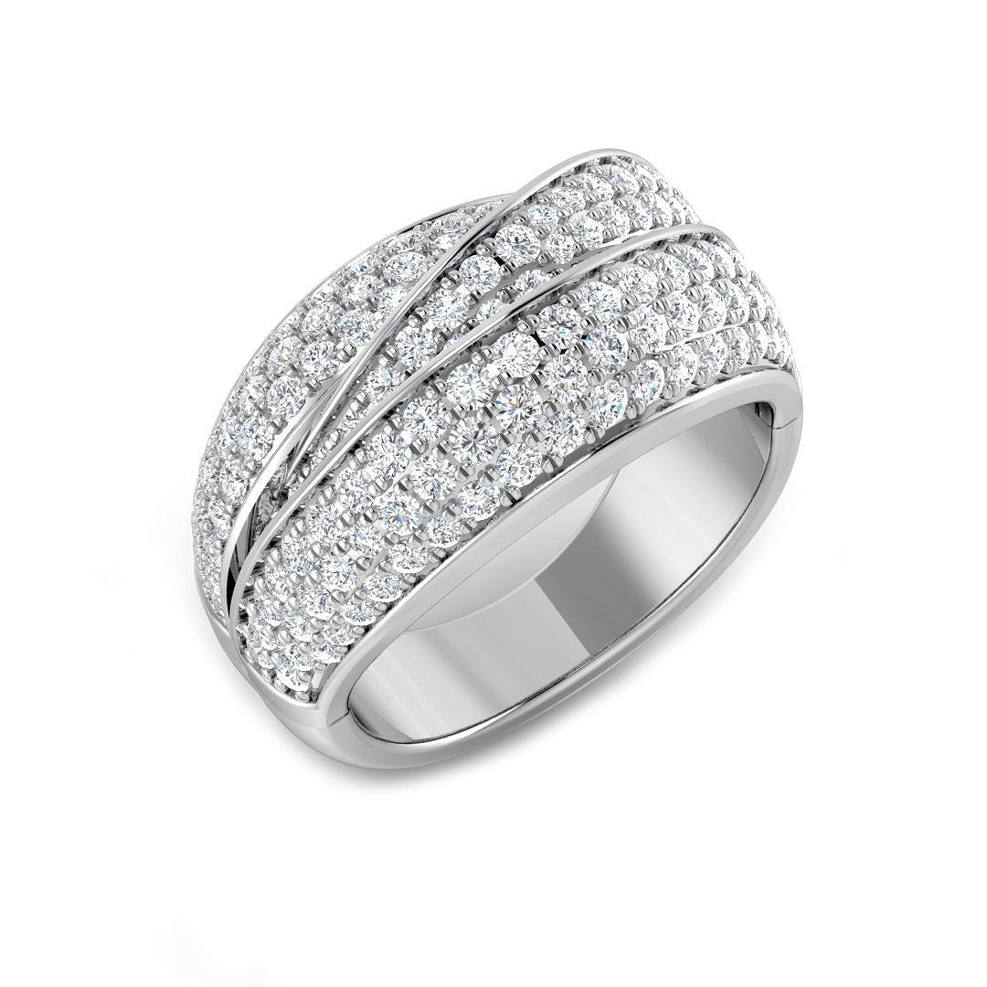 Diamond Hamiston Pave Ring | ct | Hallmarked Gold & Platinum