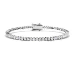 9ct White Gold 2.11ct Lab Grown Diamond Tennis Bracelet