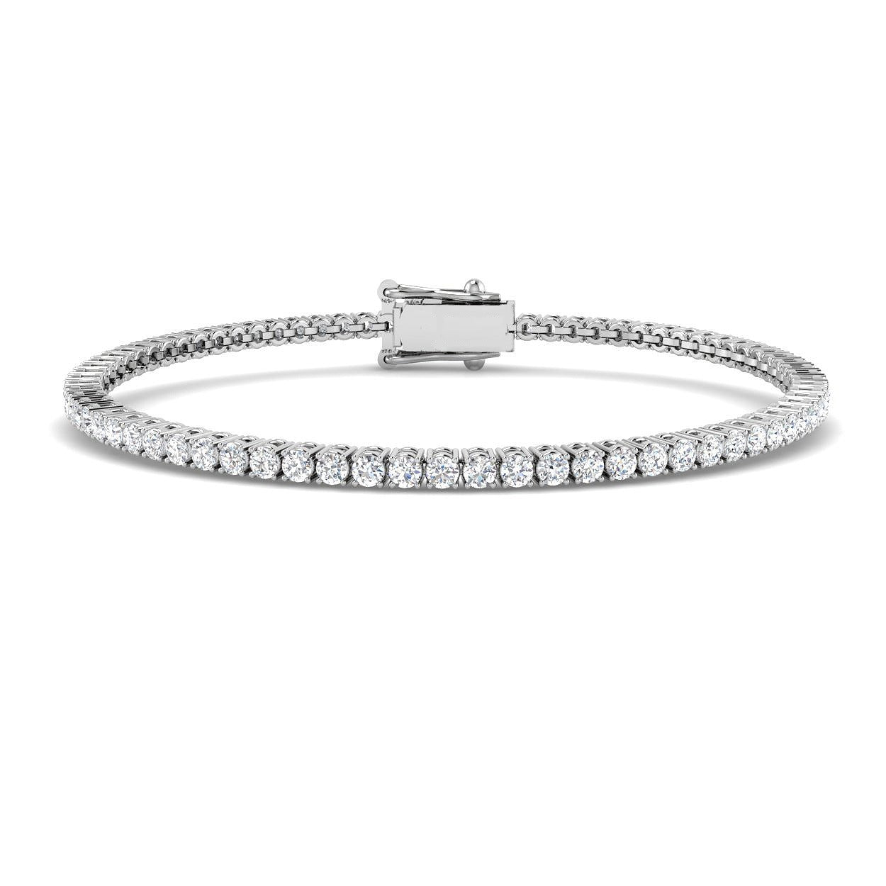 18kt White Gold 2.11ct Lab Grown Diamond Tennis Bracelet
