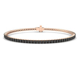 Bracelet de tennis de luxe en or et platine, serti de diamants ronds.