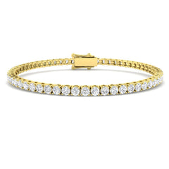 5ct Lab Grown Diamond Tennis Bracelet | 9K Yellow Gold | D-E/VVS | UK Hallmarked