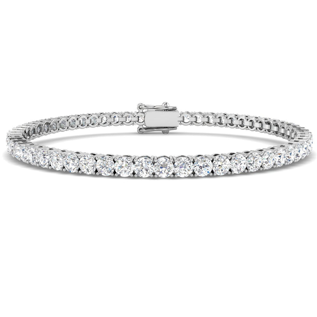 9ct White Gold 5.9ct Lab Grown Diamond Tennis Bracelet