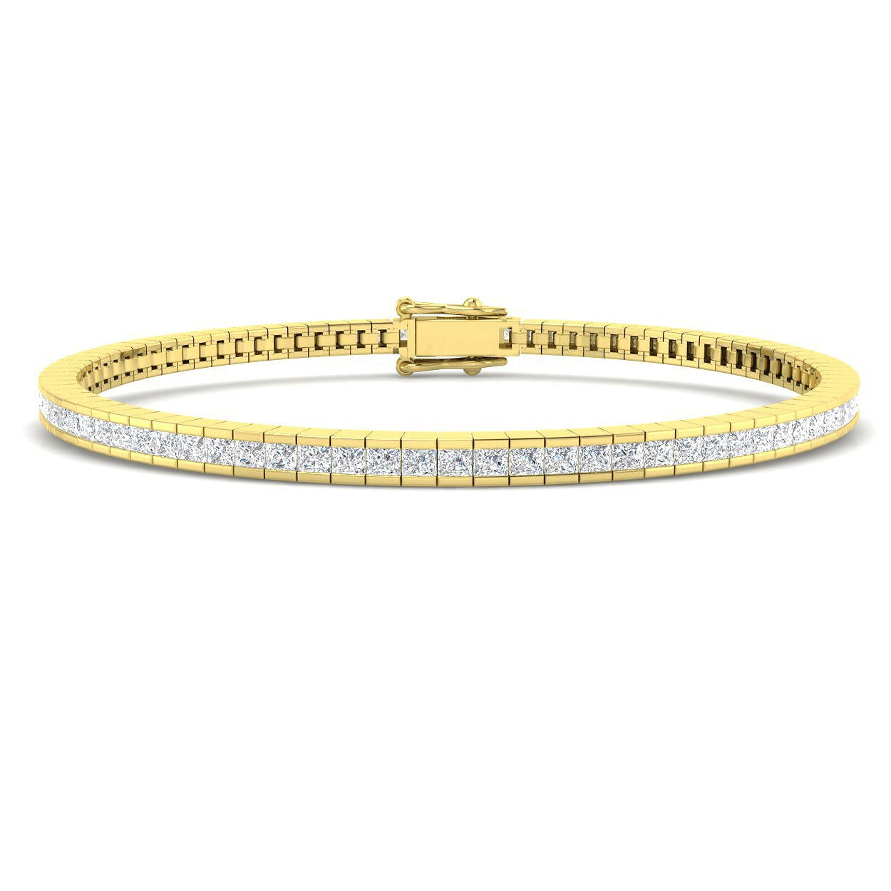9K White Gold Bracelet, Diamond Link Bracelet, Luxury Diamond Bracelet, Fine Jewelry Bracelet
