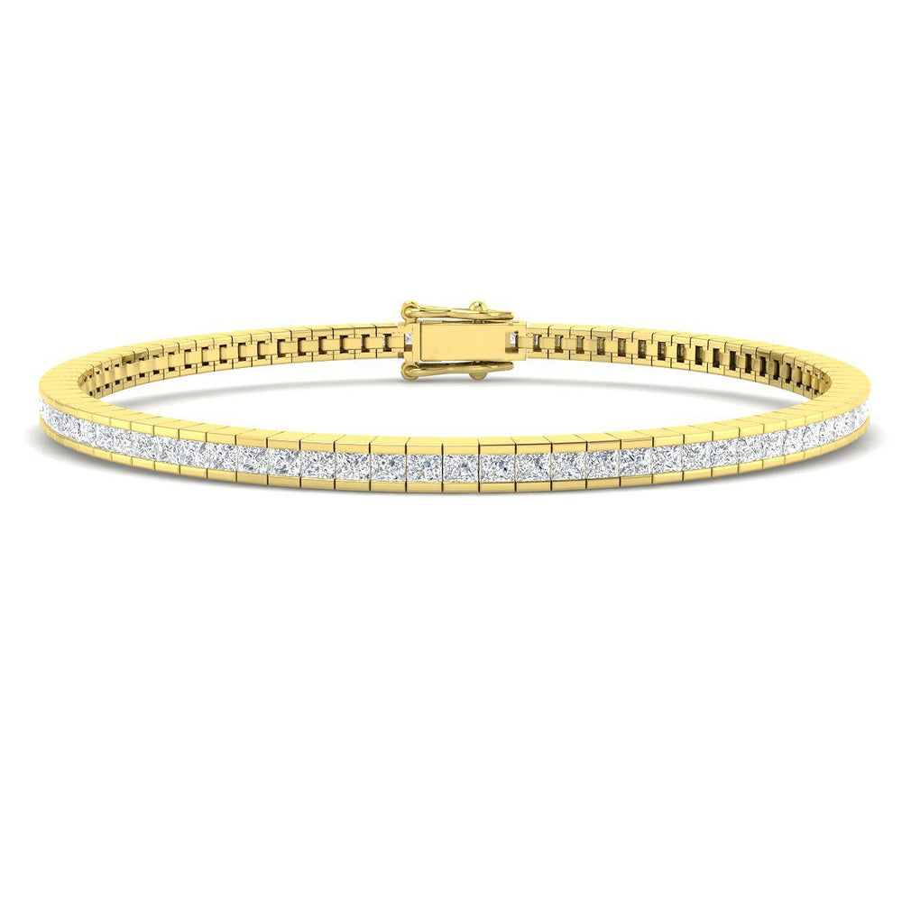 9K White Gold Bracelet, Diamond Link Bracelet, Luxury Diamond Bracelet, Fine Jewelry Bracelet