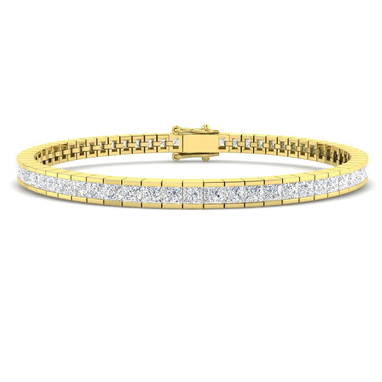 9K White Gold Bracelet, Diamond Link Bracelet, Luxury Diamond Bracelet, Fine Jewelry Bracelet