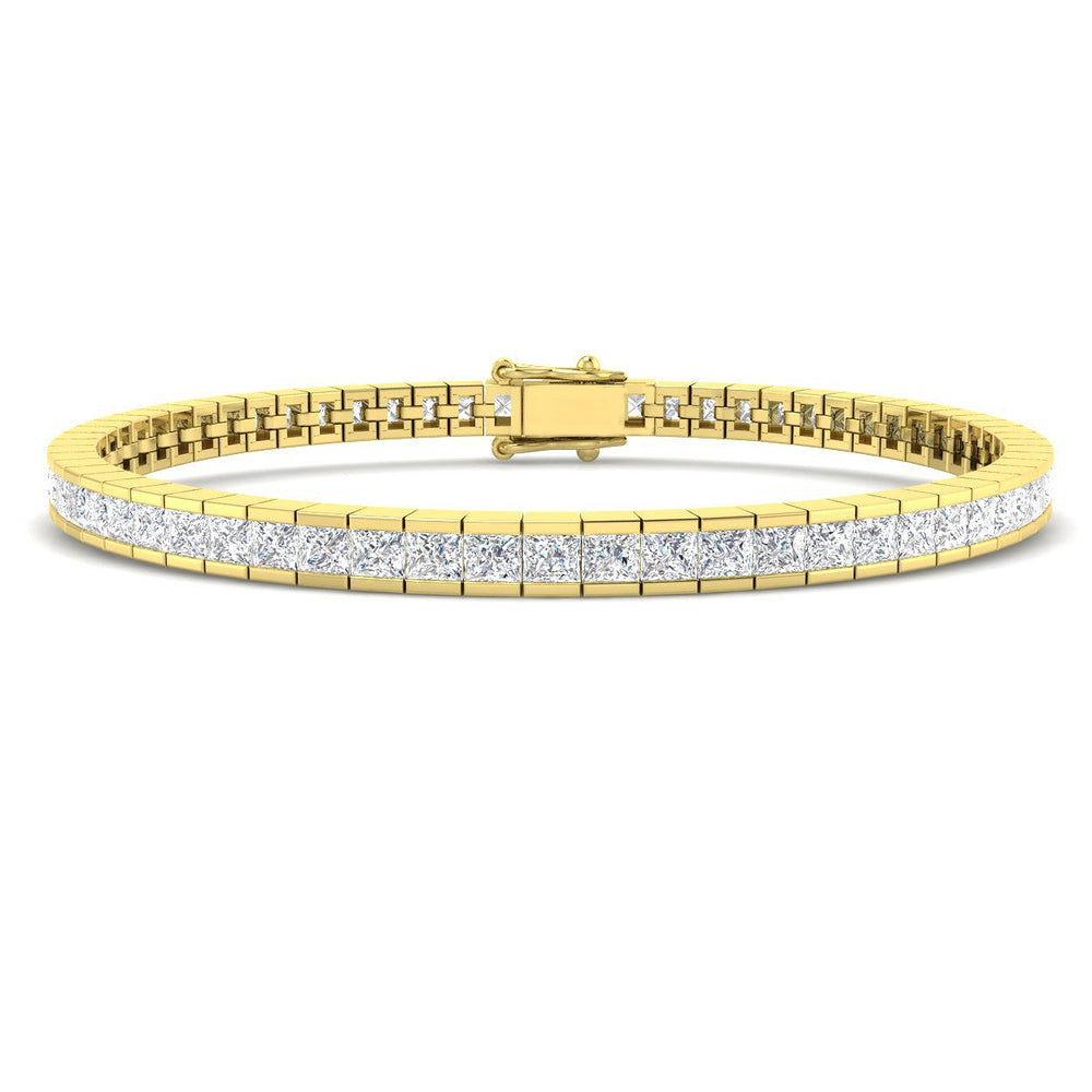 9K White Gold Bracelet, Diamond Link Bracelet, Luxury Diamond Bracelet, Fine Jewelry Bracelet