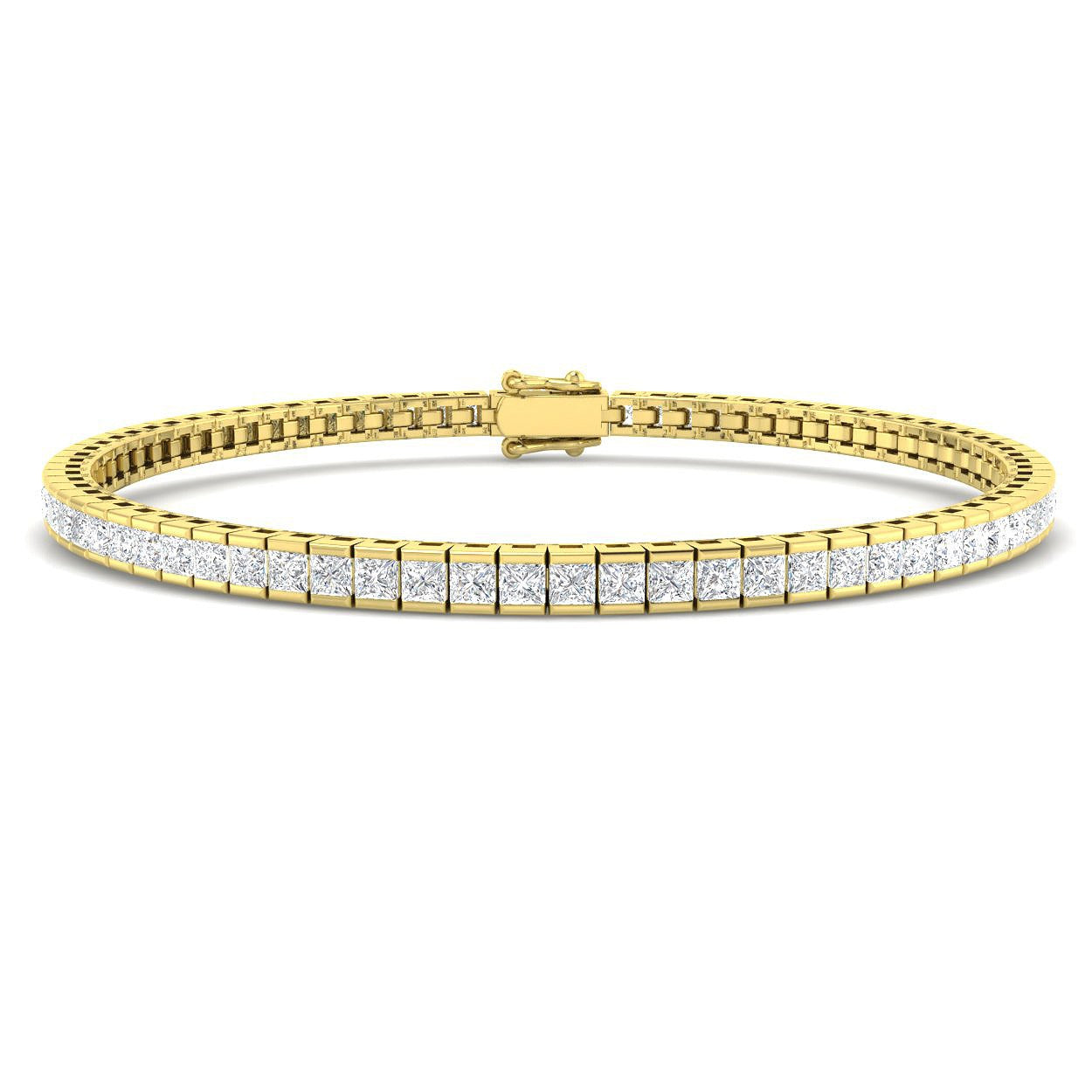 9K White Gold Bracelet, Diamond Link Bracelet, Luxury Diamond Bracelet, Fine Jewelry Bracelet