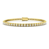 Bracelet de tennis de luxe en or et platine, serti de diamants ronds.