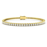 Round Cut Prong Set Lab Grown Diamond Tennis Bracelet in Platinum with Box Closure