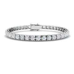 9ct White Gold 4.03ct Natural Diamond Tennis Bracelet