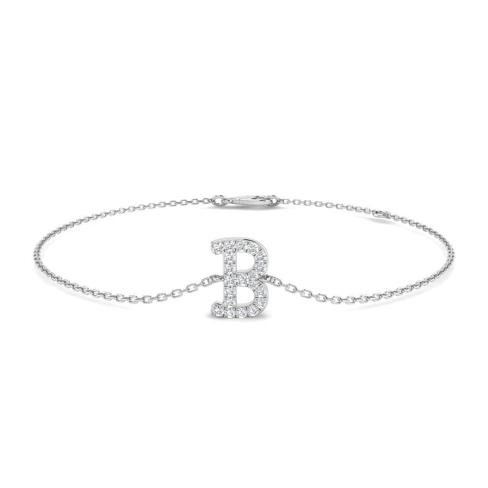 Personalized Diamond Chain, Lab Grown Diamond Jewelry, Lobster Claw Gold Bracelet