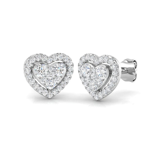 Natural/Lab Grown Diamond Cluster Earring In 9K/18K Hallmarked Gold