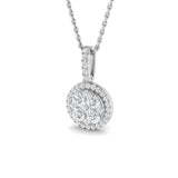 Cluster Diamond Pendant 0.33ct Gold – Lab-Grown & Natural Without Chain