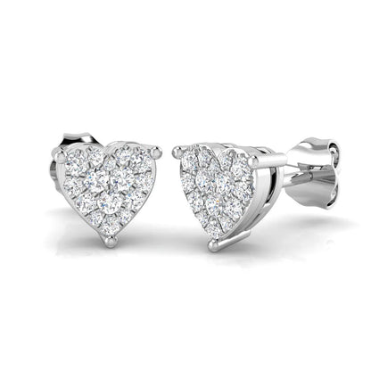 0.30 Natural/Lab Grown Diamond Cluster Earring In 9K/18K Hallmarked Gold