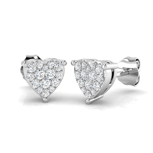 0.30 Natural/Lab Grown Diamond Cluster Earring In 9K/18K Hallmarked Gold