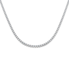 9ct White Gold 1.98ct Natural Diamond Tennis Necklace