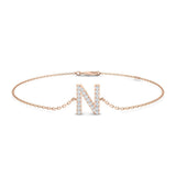 Bracelet de tennis de luxe en or et platine, serti de diamants ronds.