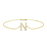 Bracelet de tennis de luxe en or et platine, serti de diamants ronds.