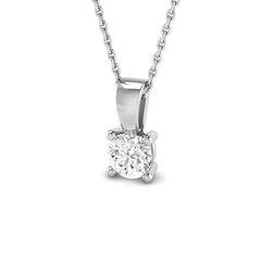 9ct White Gold 0.51ct Lab Grown Diamond Solitaire Pendant