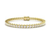 18K White Gold Bracelet, Prong Set Diamond Bracelet, Luxury Diamond Bracelet, Fine Jewelry Bracelet