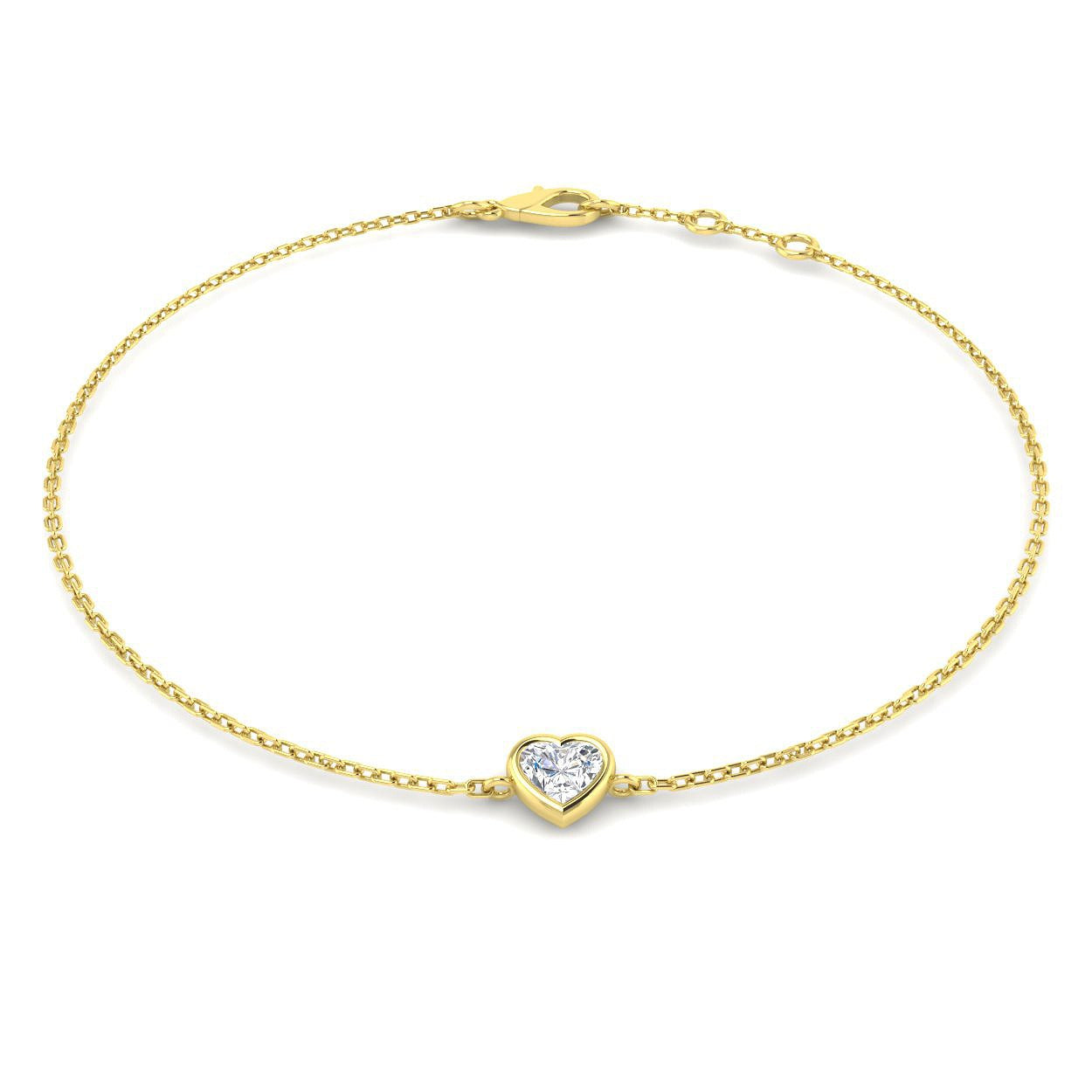 Clover Diamant-Kettenarmband mit Lünetten- und Pavé-Fassung aus Naturdiamanten in Platin