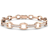 Close Up Pave Lab Diamond Link Bracelet