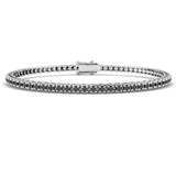 Black Diamond Bracelet, Natural Black Diamond Bracelet, Black Diamond Tennis Bracelet, 18K White Gold Bracelet