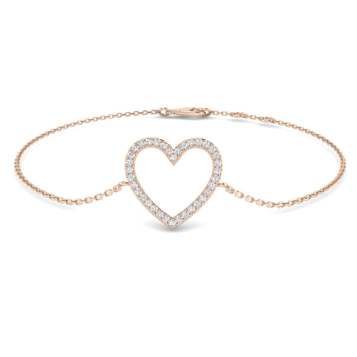 Minimalist Heart Bracelet, Anniversary Gift, Valentine Gift, Fine Gold Jewelry