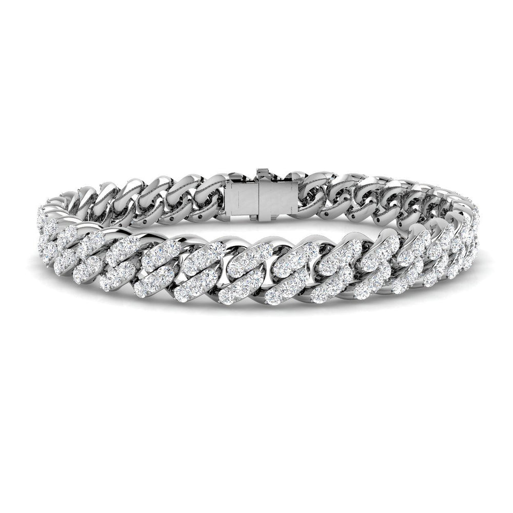 10.80 Carat Natural Diamond Cuban Link Bracelet