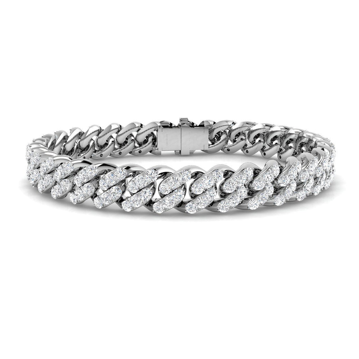10.80 Carat Natural Diamond Cuban Link Bracelet
