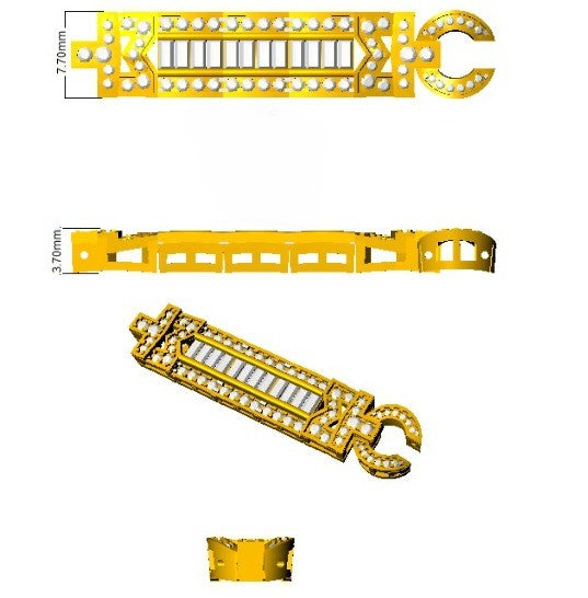 Natural Baguette & Round Diamond Vintage Bracelet in Gold & Platinum | Channel & Pave Set