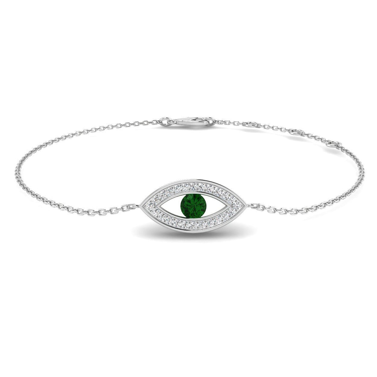 Bracelet de tennis de luxe en or et platine, serti de diamants ronds.