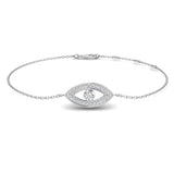 Bracelet de tennis de luxe en or et platine, serti de diamants ronds.