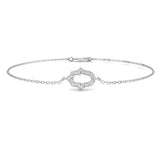 18K Yellow Gold Natural Diamond Hamsa Bracelet – Pave Set Religious Protection Charm