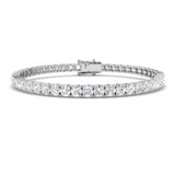 9ct White Gold 8.02ct Lab Grown Diamond Tennis Bracelet