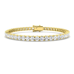 9ct Yellow Gold 8.02ct Lab Grown Diamonds Tennis Bracelet