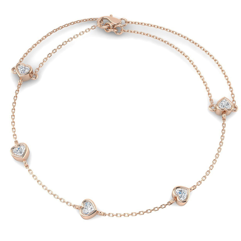 Minimalist Diamond Bracelet, Anniversary Gift