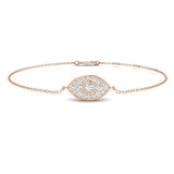 Luxury White Gold Evil Eye Bracelet