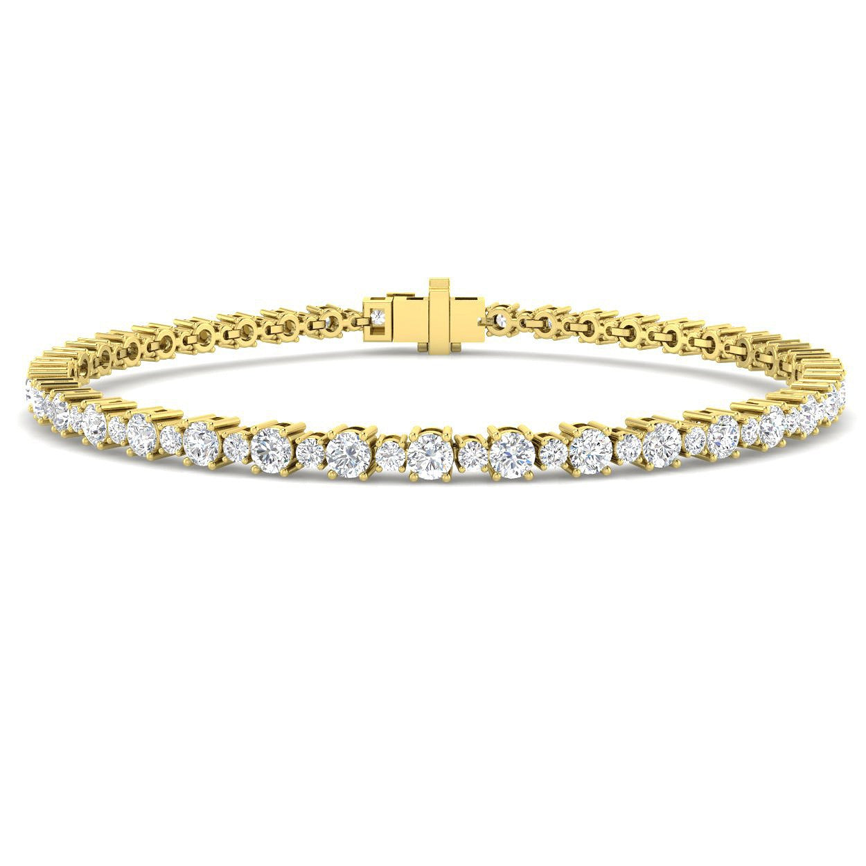 Prong Set Diamond Bracelet, White Gold Diamond Bracelet, Fine Jewelry Bracelet, Luxury Diamond Bracelet